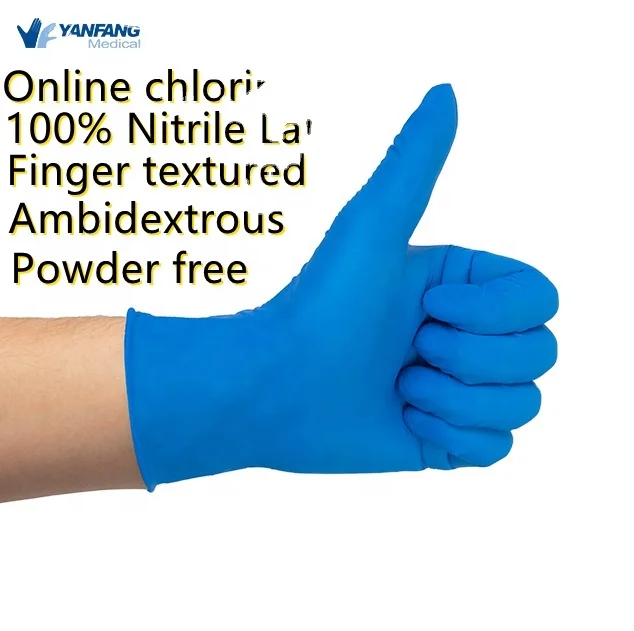 One Time Using Survey Long Cuff Black Exam Grade, Powder Free Nitrile Gloves