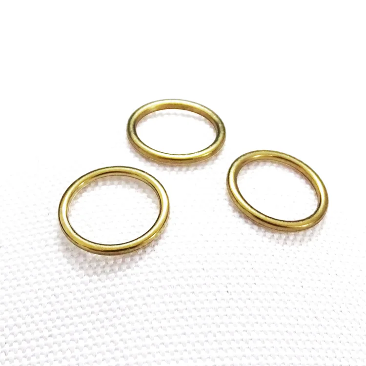 Eco friendly swimwear bra strap gold rings slide buckle o ring bra buckle