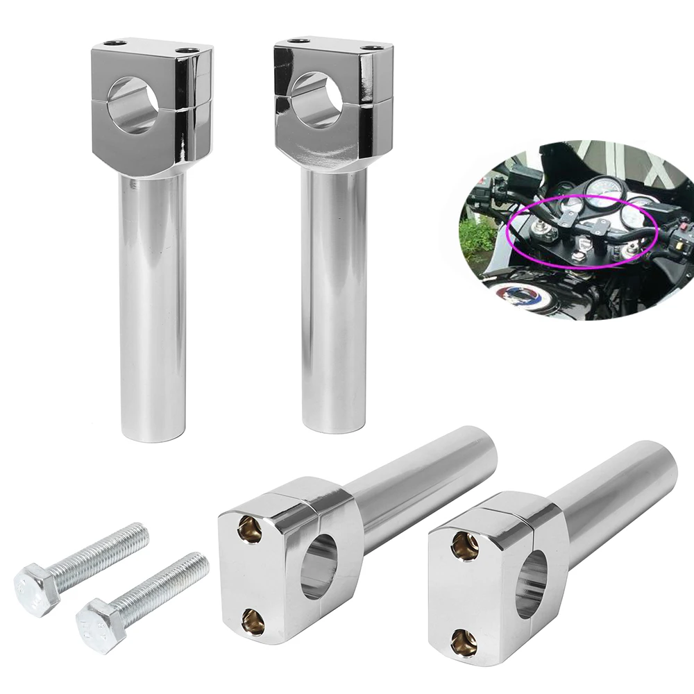 2pcs 25mm Handlebar Bar Risers Mount Clamp Adaptor Kit Aluminum Alloy Motorcycle Accessories Handlebar Riser 22/25mm Handlebars