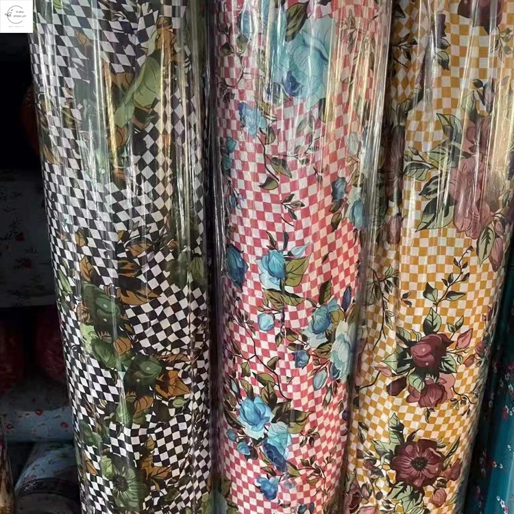 Hot selling 100%polyester moss crepe print fabric stock fabric from shaoxing