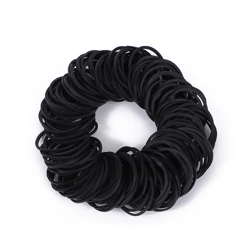 Cheap  Dia.25 black imported rubber bands special color rubber ring for hair salons natural rubber wholesale