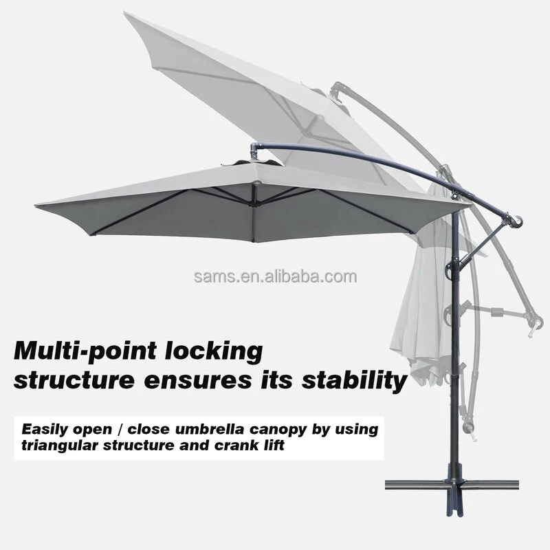 Easily Use Sunshade Patio Garden Umbrella Outdoor Banana Garden Umbrella
