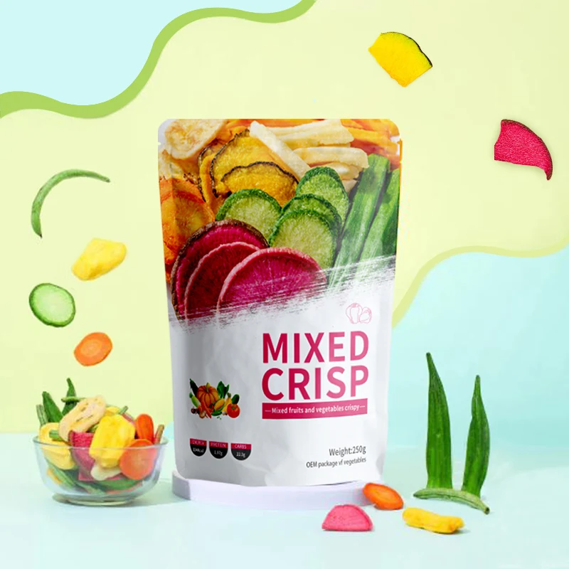 Здоровые закуски VF Okra вакуумная жаровня высокое качество сушеные овощные чипсы