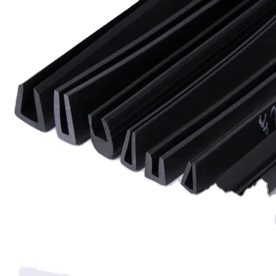 glazing U channel Silicone Rubber Seal Strip Vinyl PVC Edge Trim for building Glass Sliding Window Door Seals