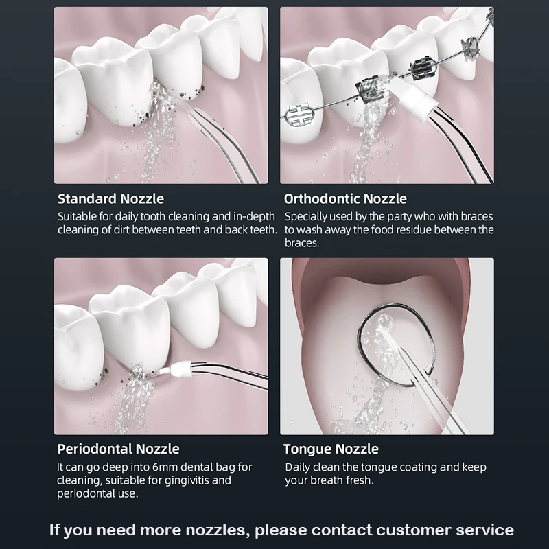 Water Flosser for Teeth Cleaning Ipx7  Electric Toothbrush Kit Dental Oral Irrigator Other Teeth Whitening Accessories