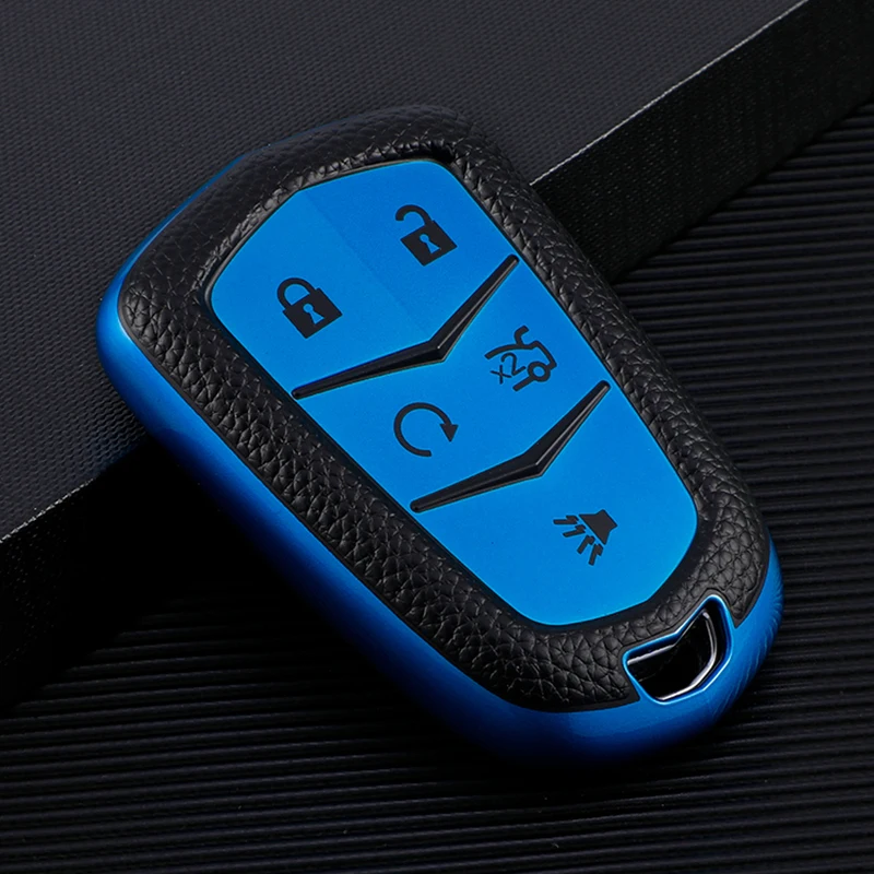 TPU Key Fob Case Cover Suitable for 2015-2019 Cadillac Escalade CTS SRX XT5 ATS STS CT6 Smart Remote Fob Key case cover