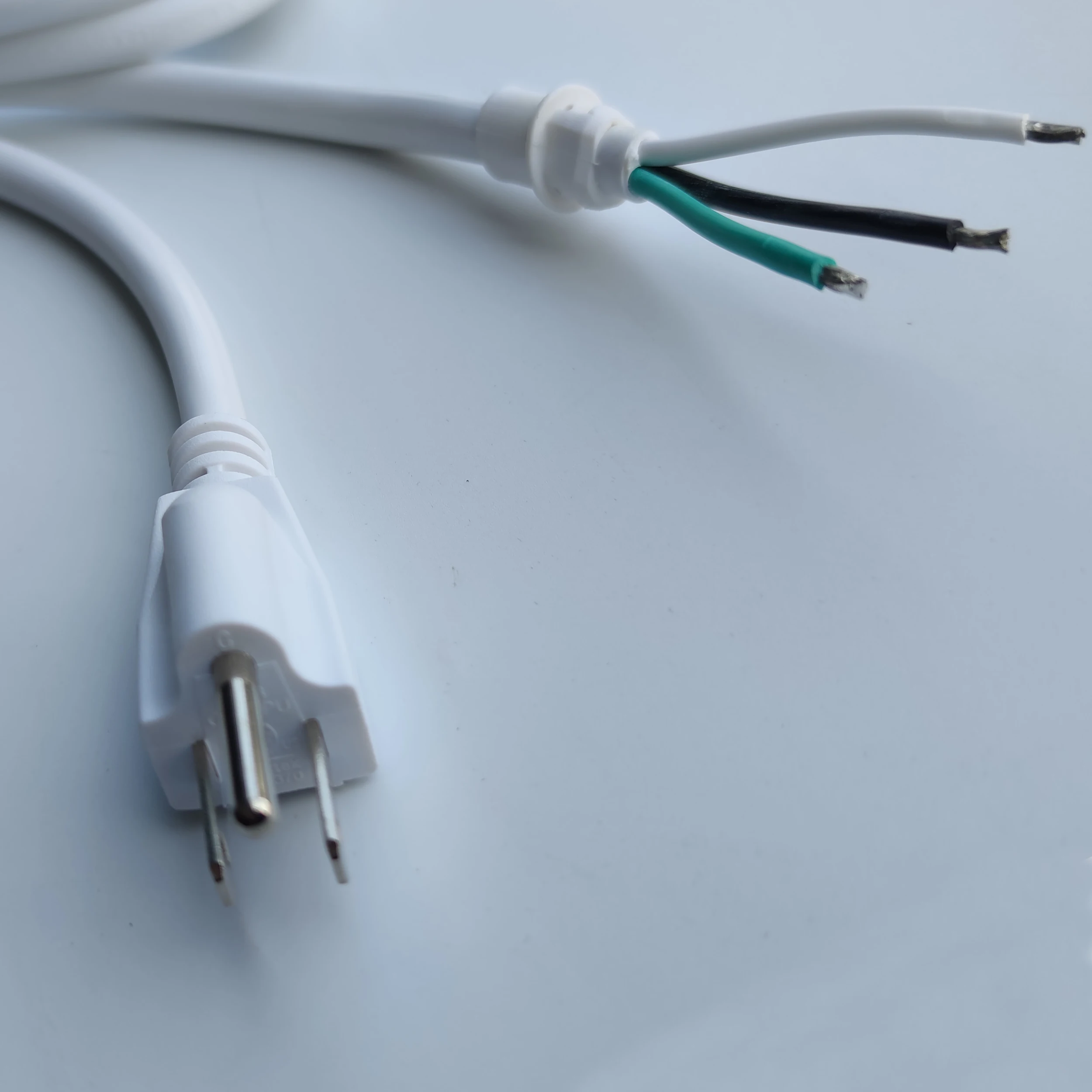 Huanchain NEMA 5-15P Вилка американская 3-контактная вилка индивидуальный Электрический кабель белого цвета