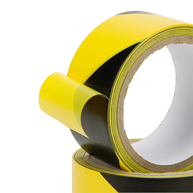 Road Floor Safety Masking Rubber Adhesive Glue PVC Warning Safe Tape
