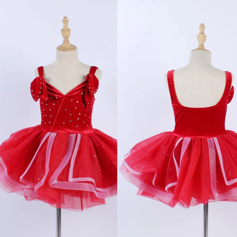 velvet dance leotard red jazz dance costume vest stage performance jazz dance wear