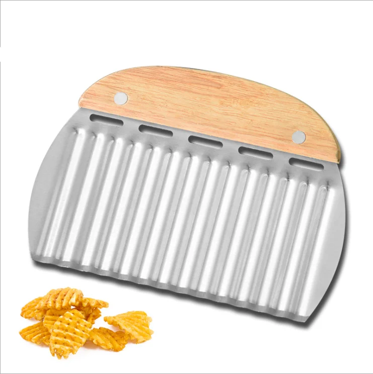 Stainless steel wave corrugated french fries cutter potato slicer kitchen multifunctional kitchen knife