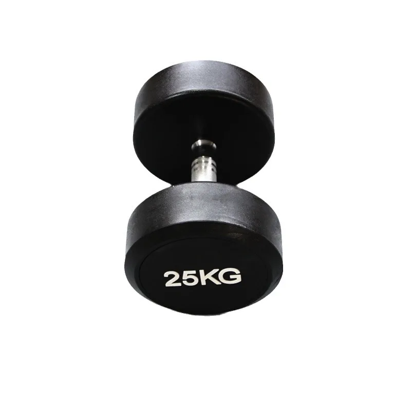 Free Weight Dumbbell Round Rubber Coated Dumbbell With Anti-Slip Grip 2.5kg To 50kg