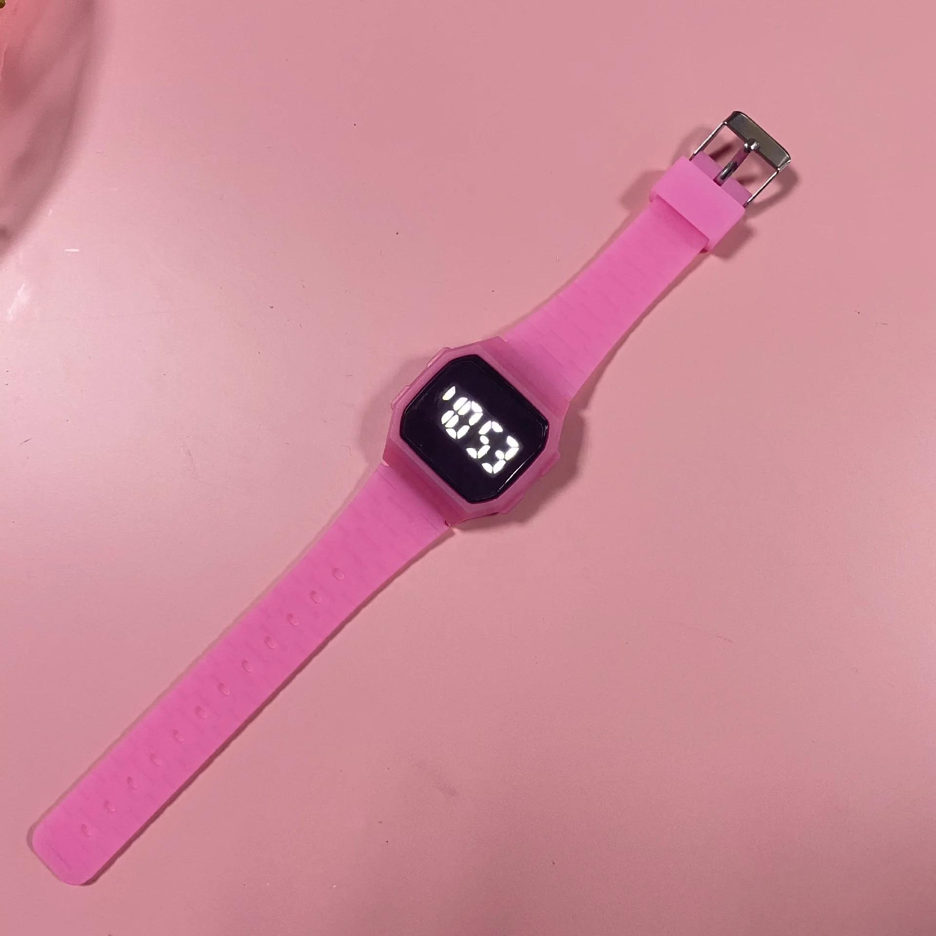 Style Plastic Material Children Wrist Watches Kids White Light Digit Display Touch Led  Kids Digital Watch