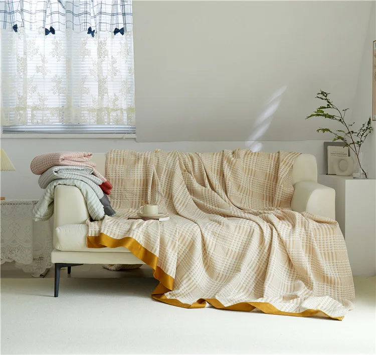 Manufacturers wholesale bamboo fiber cover blanket digital woven blanket summer cool feeling breathable cool feeling blanket