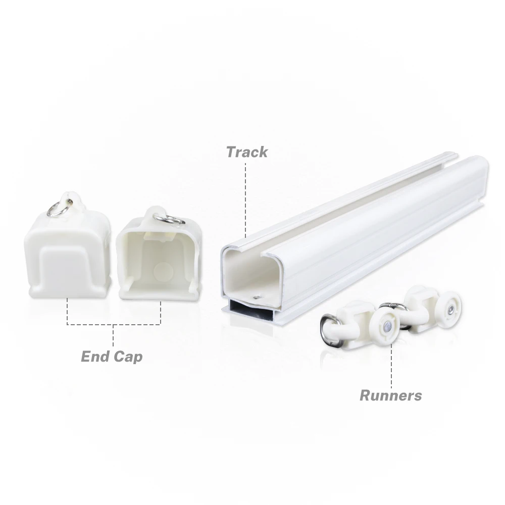 Hidden American Customized Manual Spray Silent Aluminum Pvc Plastic Curtain Rails