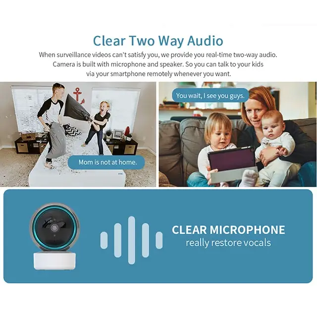 Video Call Office Security Light Recording Camera In Home