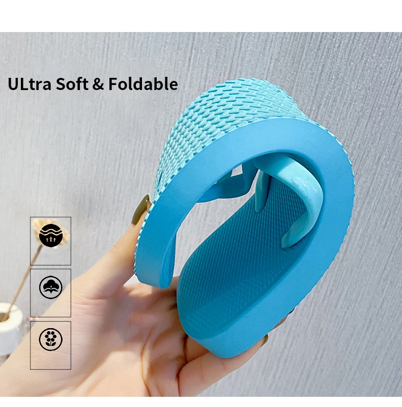 Custom Printed Logo Summer PVC Ladies Rubber Beach Bathroom Shower Slippers Slides Flip Flops