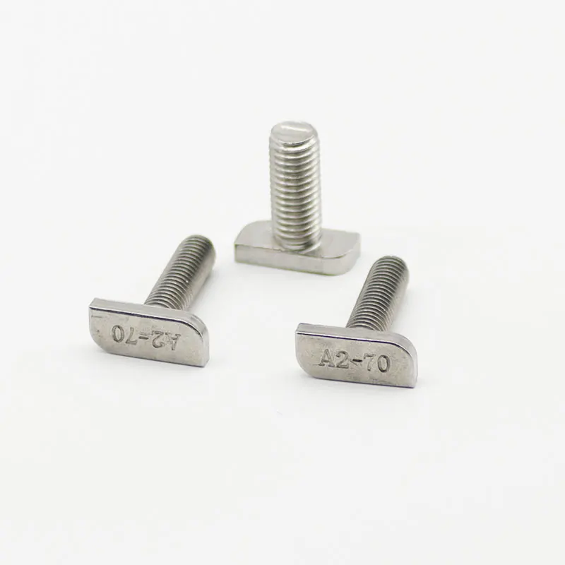 factory price  T-Bolt T Head Bolt M5 Stainless Steel M 8x32 Fastenal Inox M8 M10 M10x30 For Aluminum Profile Frame