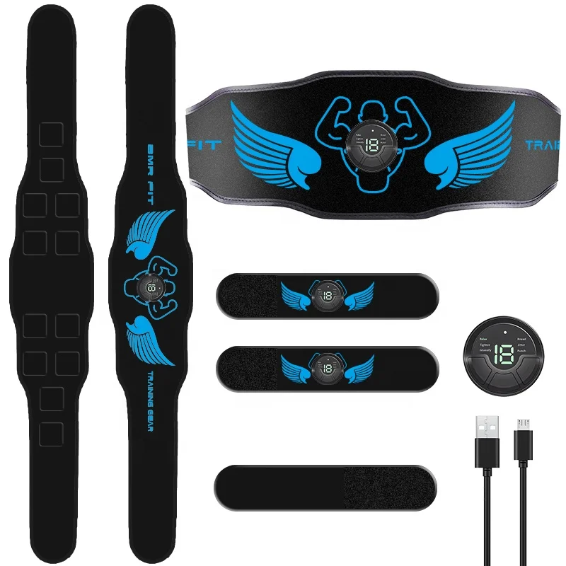 new arm back neck pain relief ab trainer muscle toner device abodminal massage belt ems wireless abs muscle stimulator