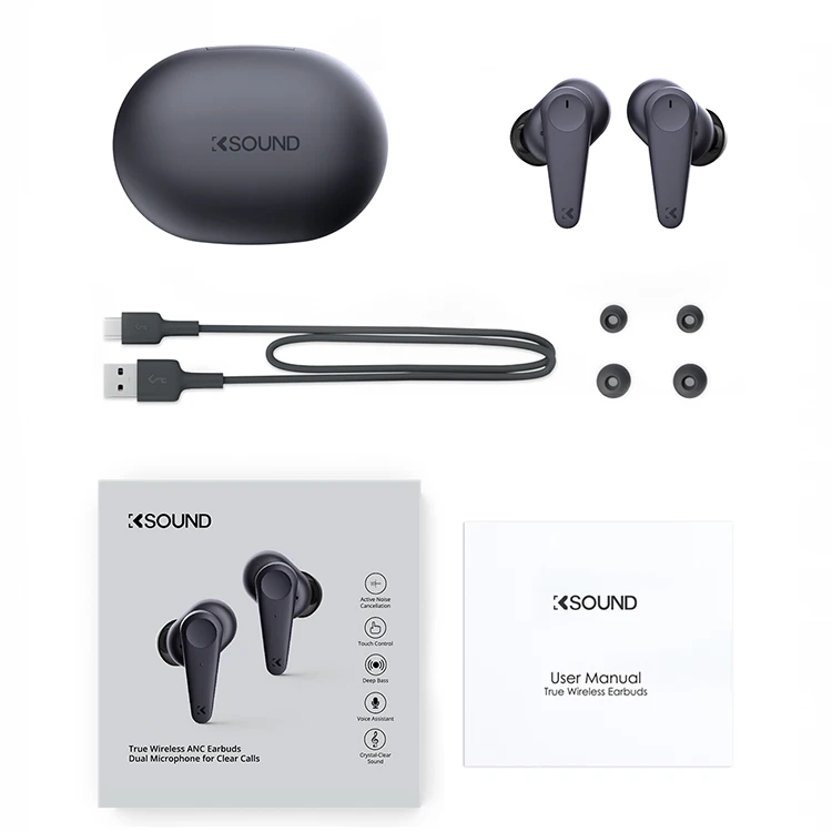 Premium Gaming Sport Earphones Office Noise Cancel Stereo In-ear Wireless Earphones