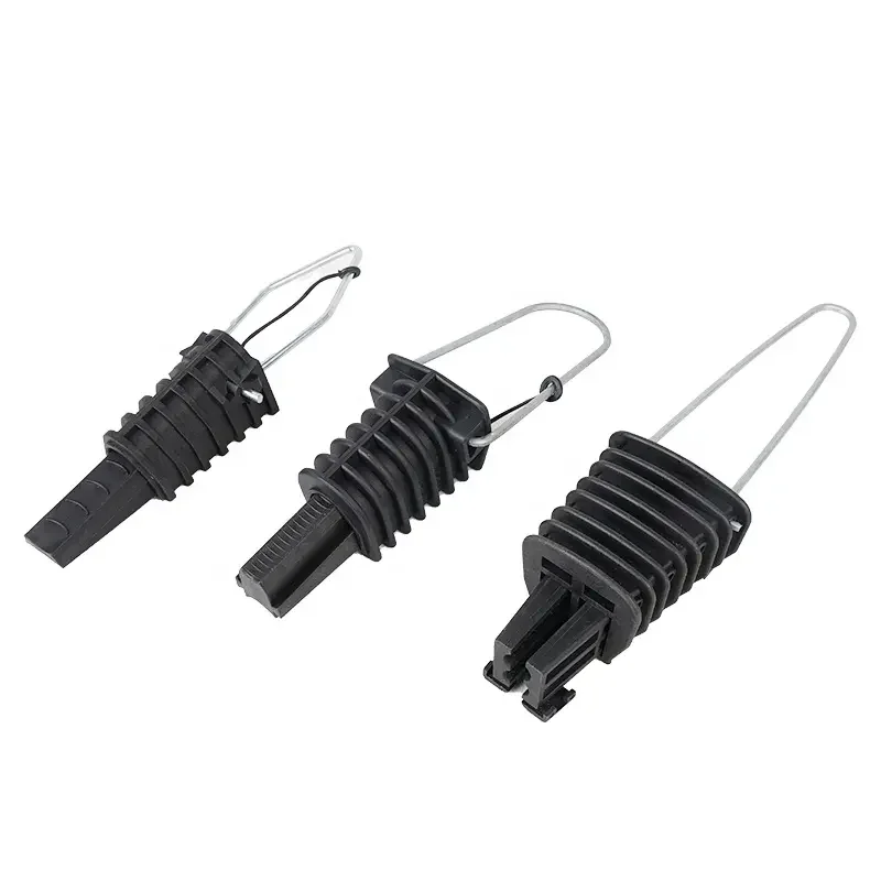 Factory Supply FTTH Fiber Optic Drop Cable Clamp for 4G 3G & GPRS Networks