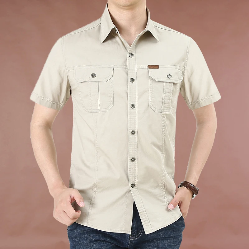 mens cotton shirts short sleeve casual  custom work out shirts
