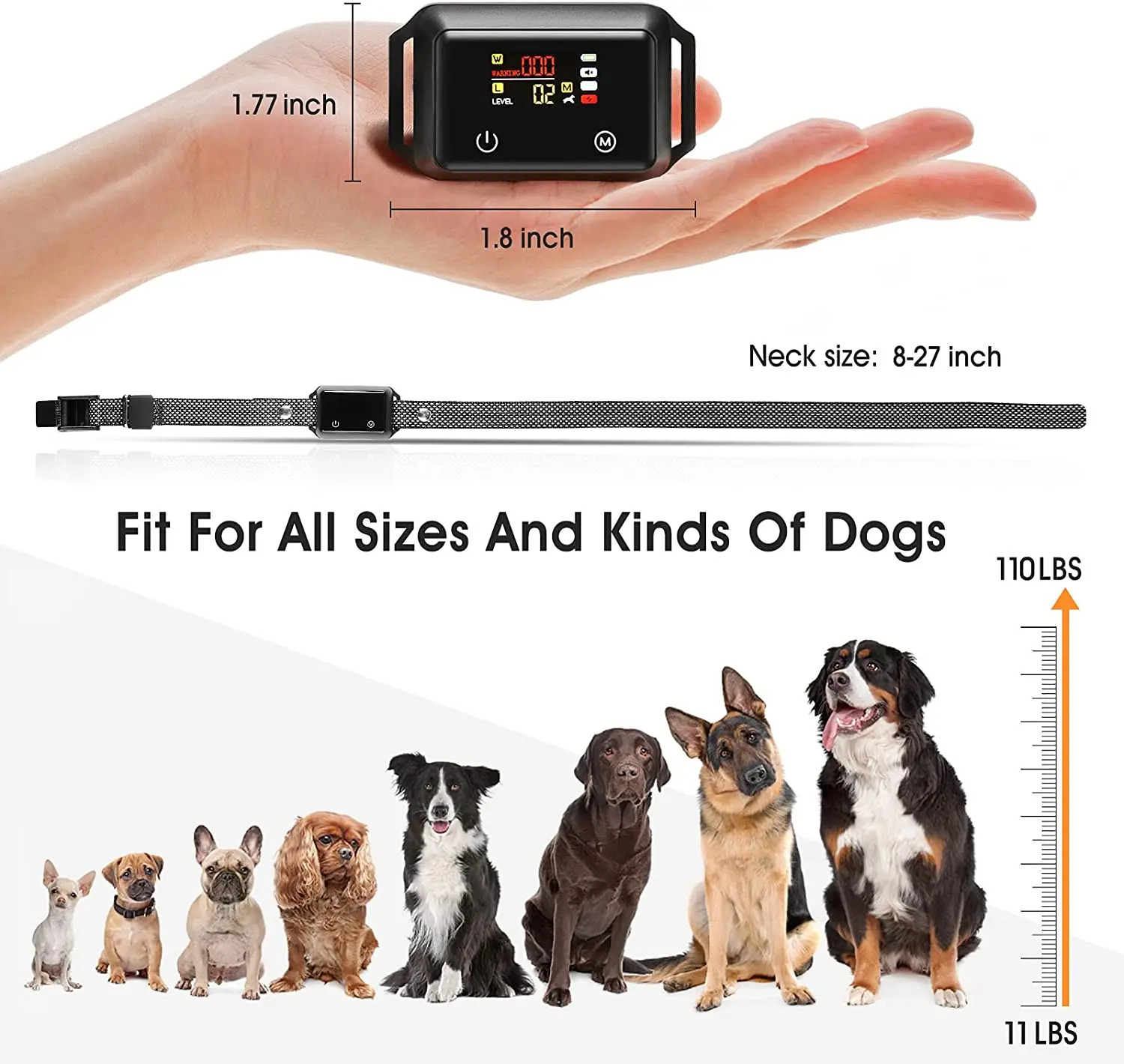 2021 прекратите лай устройство управление собакой антилай ошейник без ударов для собак товары дрессировки домашних животных экологически чистые Товары в наличии