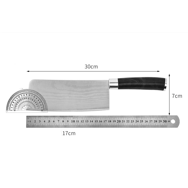 Vegetable Fruit Meat Knife 6.5' for Home Kitchen and Restaurant with Black PP Comfortable Handle