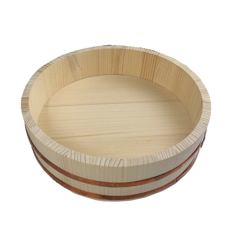 Bibimbap copper rim sashimi sushi rice cooking assortment wooden barrel bibimbap cooking wooden bowl