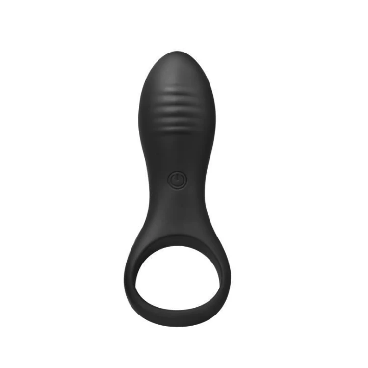 Silicone adjustable large luxury condom masturbating vibrating anal plug cock ring sex toys small  with clitoral stimulator