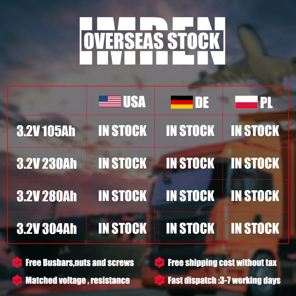 eve LF230 230ah lifepo4 battery cell 3.2v eu usa us stock lithium prismatic grade a 3.2 v akku solar volt rechargeable battery