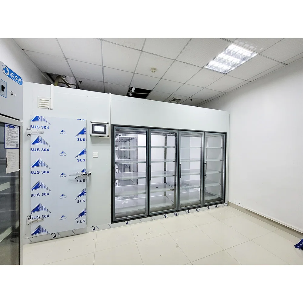 factory Outlet walk in freezer walking cooler and freezer sandwich panel and glass door for cold room