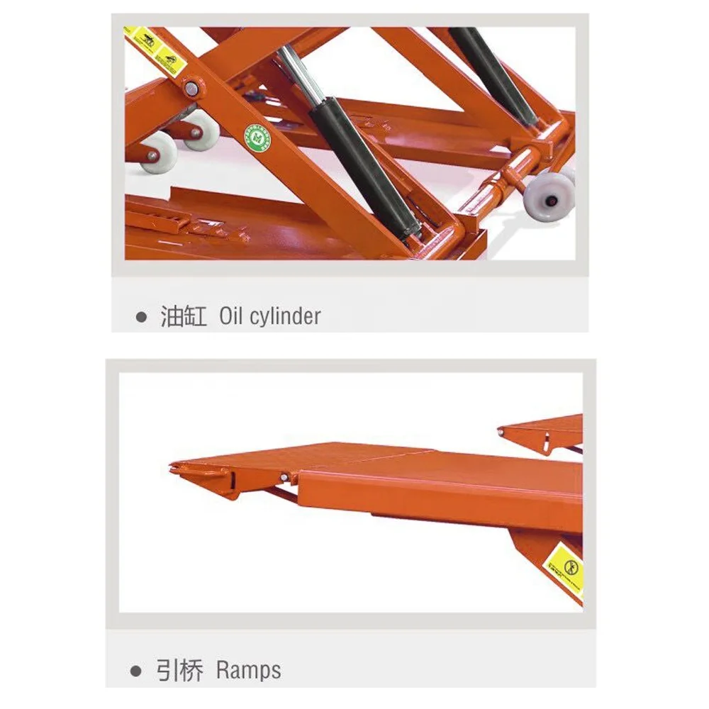 BLURESEA high quality scissor lift BLS-P30A automatic movable mid-rise scissor car lift with CE