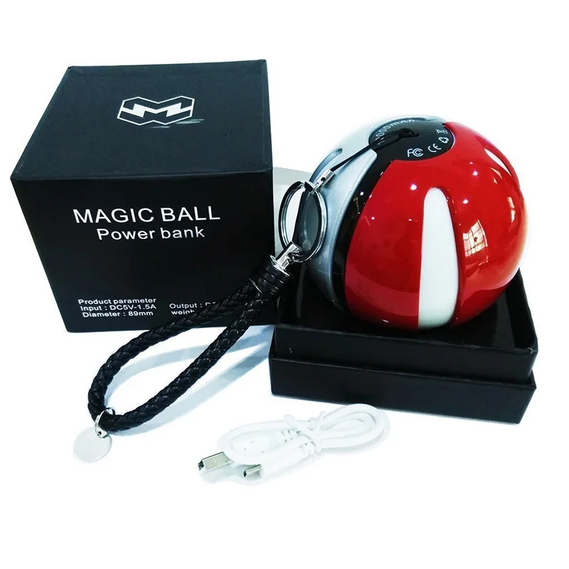 China factory price 10000mah Poke ball Pokeball Portable USB charger smart power banks power bank battery charger power bank