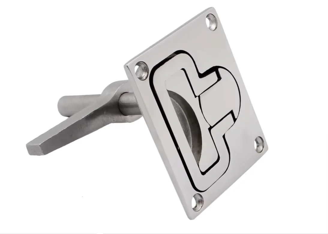 316 Stainless Steel Flush Latch for Boat Deck Hatch Lift Ring Turning Lock for New or Used Boats Marine Hardware casting service