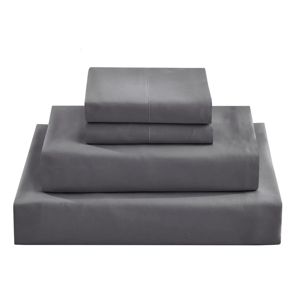 High quality Cheap brushed Microfiber soft polyester Hotel Home Custom Logo twin full king queen solid bed sheet fitted sheet