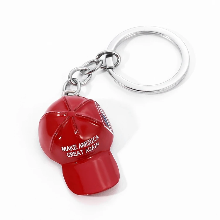 2024 Election President Hat Keychain Make America Great Again Red Caps MAGA Hats Keychain