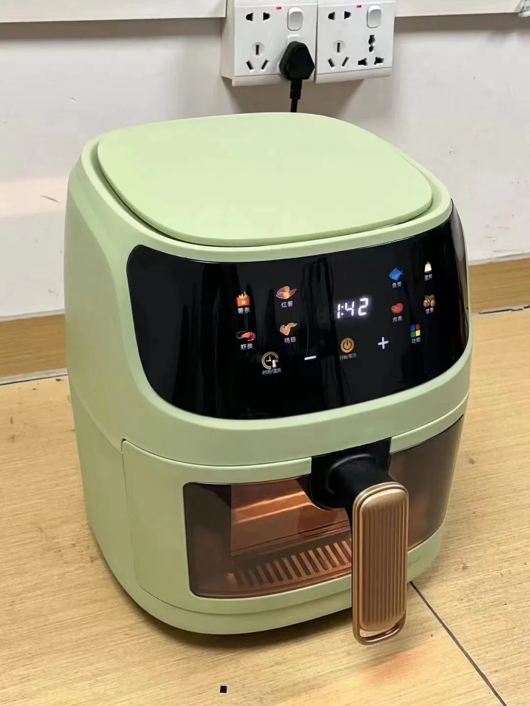 8L 2400W 2023 Smart silver crest Touch Screen Pink Custom Oil Free Electric Deep Fryer Hot silver crest Air Fryer