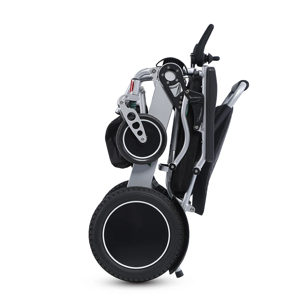 Electric Wheelchair D09 180kg Capacity Foldable Portable Lithium Battery Power Wheelchair for Elderly