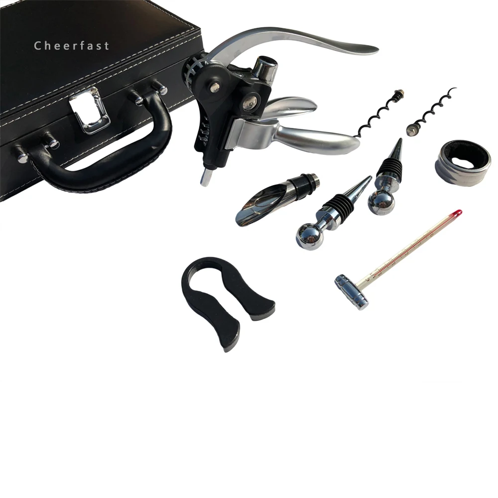 Cheerfast 9pcs premium rabbit bottle opener wine accessory set and 9 pieces wine tool accessories set