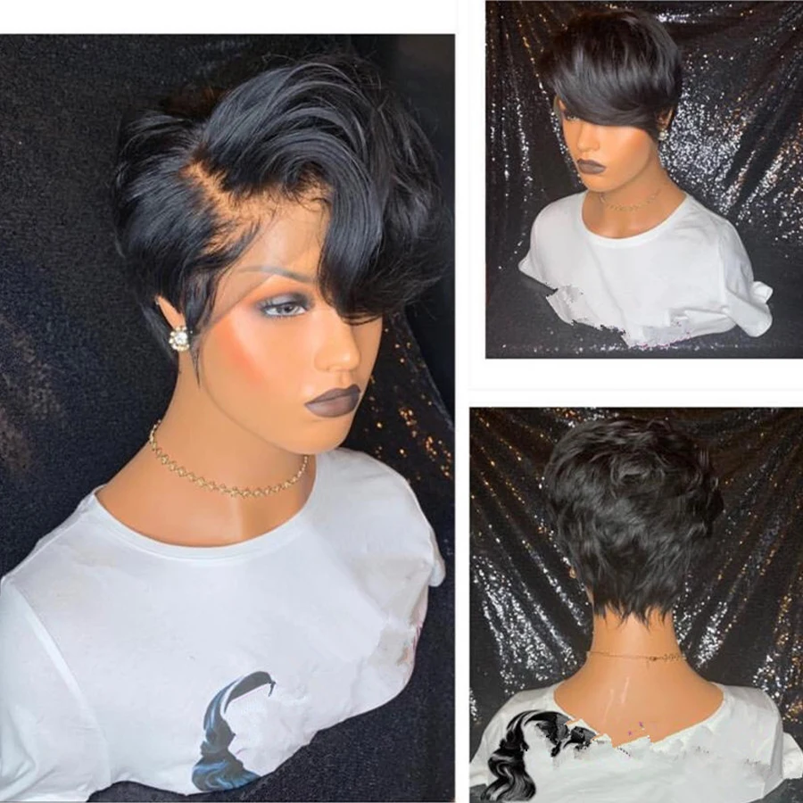 
Sunnymay 13x4 Short Human Hair Wigs For Black Women Pre Plucked Bob Wig Remy Brazilian Glueless Lace Front Human Hair Wigs 