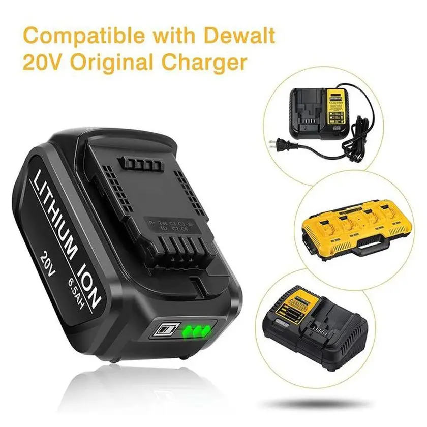 OEM-стандарт 20 В литий-ионные аккумуляторы для дрели DCB200 большой емкости 8 0 А · ч до компактных 3
