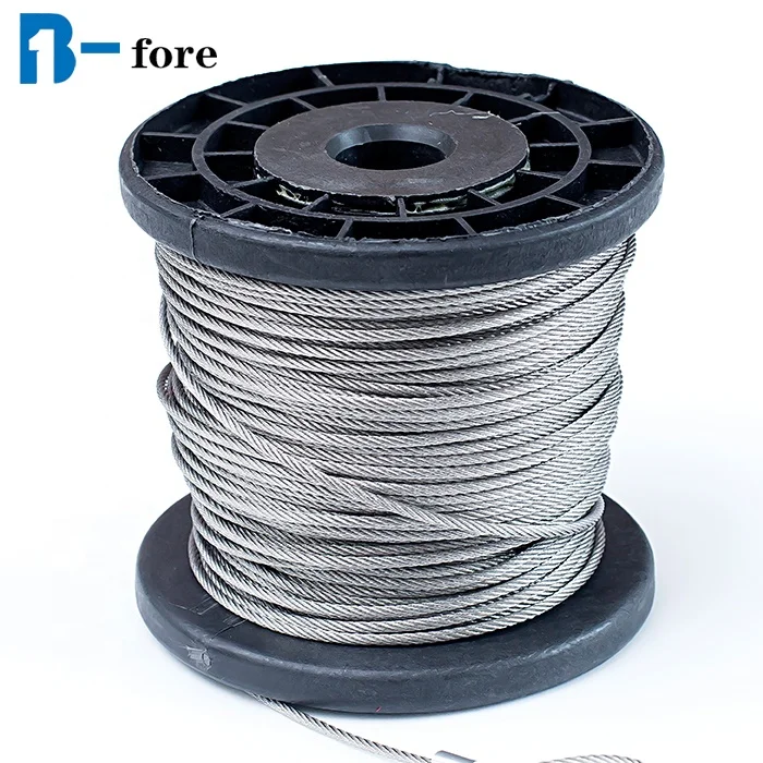 
High corrosion resistance aisi 304 316 /7*7 7*19/1.5mm 5mm 6mm 8mm 10mm 12mm 16mm ropes alambre stainless steel wire rope 