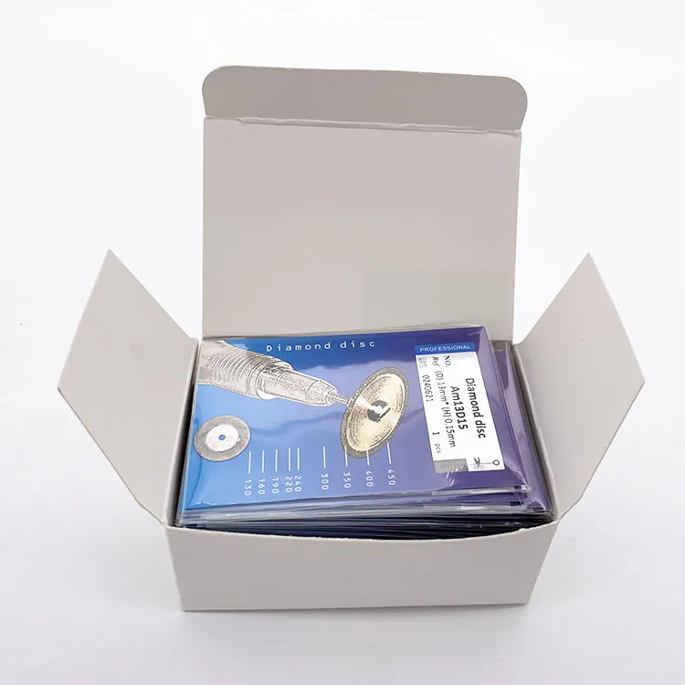 AM13D15 0.15mm extra thin double side full coated extra fine dental lab diamond grinding polishing separating cutting disc