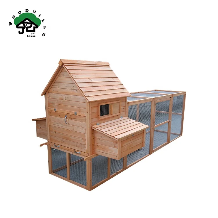 WoodVille High Quality Outdoor Large Wood Chicken Coop Extra Large Pet Cage For Sale