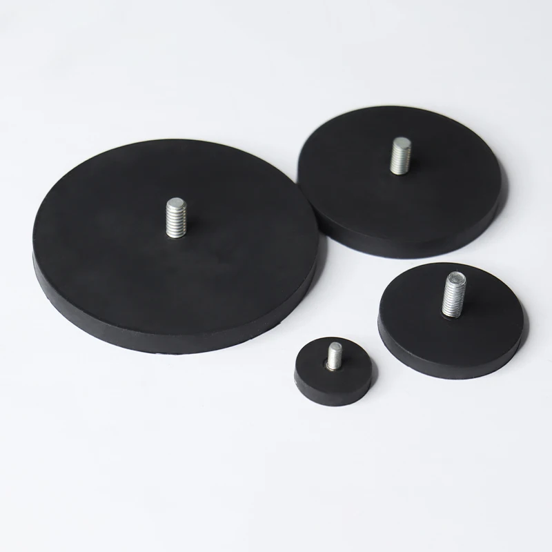 China Custom Industrial Car Circle Strong Neodymium Magnets With Rubber Coated