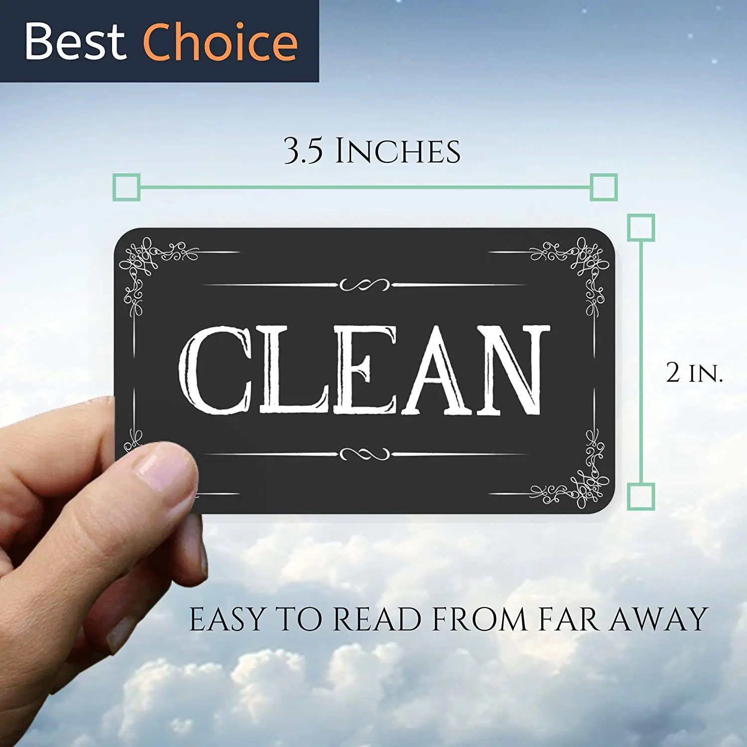 Dishwasher Magnet Clean Dirty Sign Double Sided Magnet with Magnetic