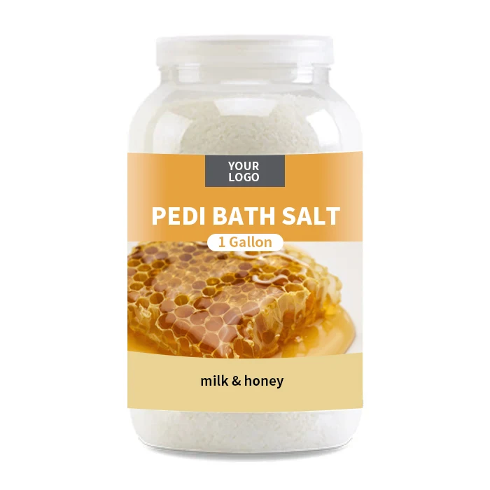 Private Label 1 галлон педикюр мелкая соль Педи Ванна для ног молоко мед Замачивание