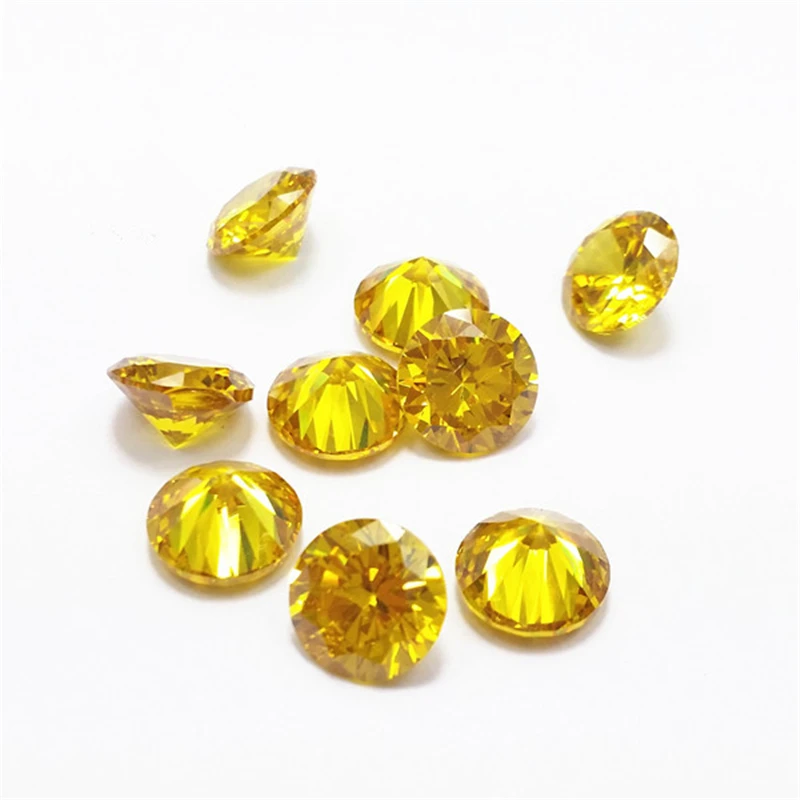 
 Лучшее качество, желтые крупные драгоценные камни, 5a круглые кубические циркониевые бусины  