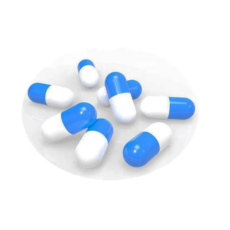 blue-white empty hard gelatin capsule