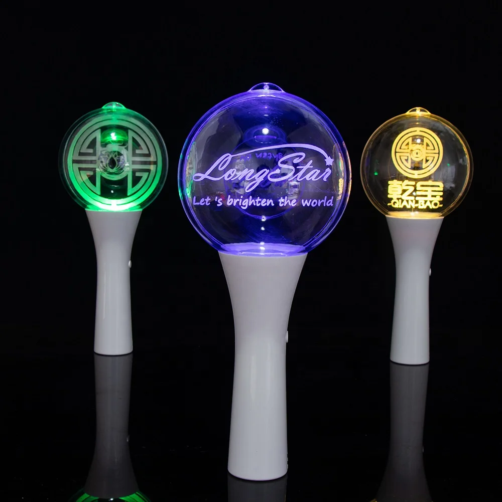 Custom colors illuminate the dark night of parties and wedding events with flashing lights and remote control LED sticks